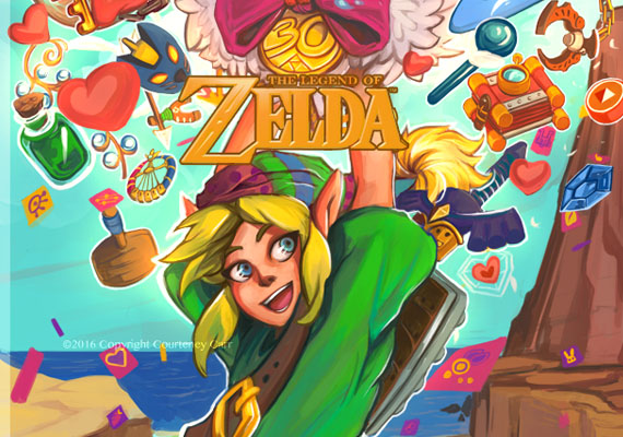 A quick illustration for Zelda's 30th!